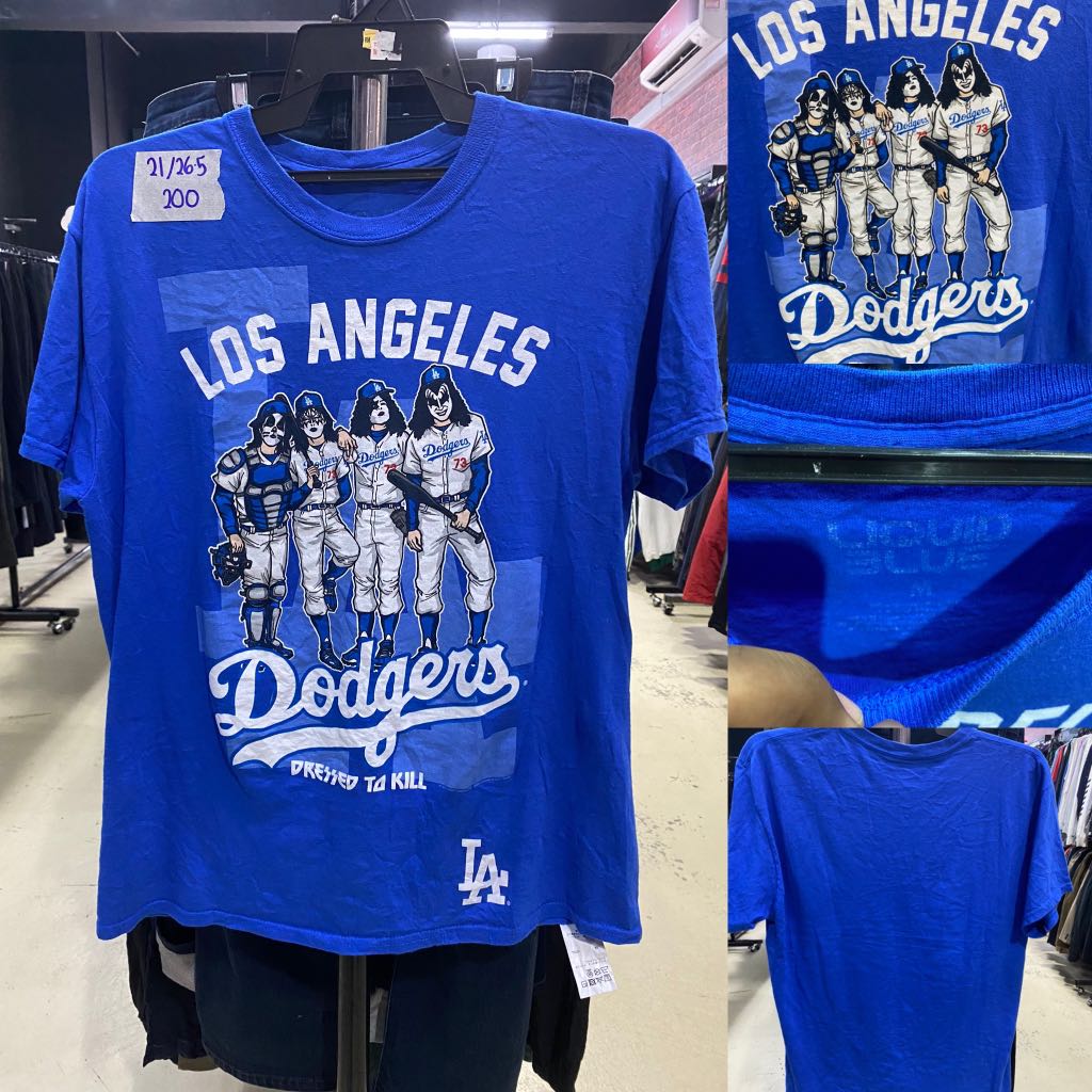 MLB Los Angeles Dodgers KISS Dressed to Kill Blue T-Shirt Tee