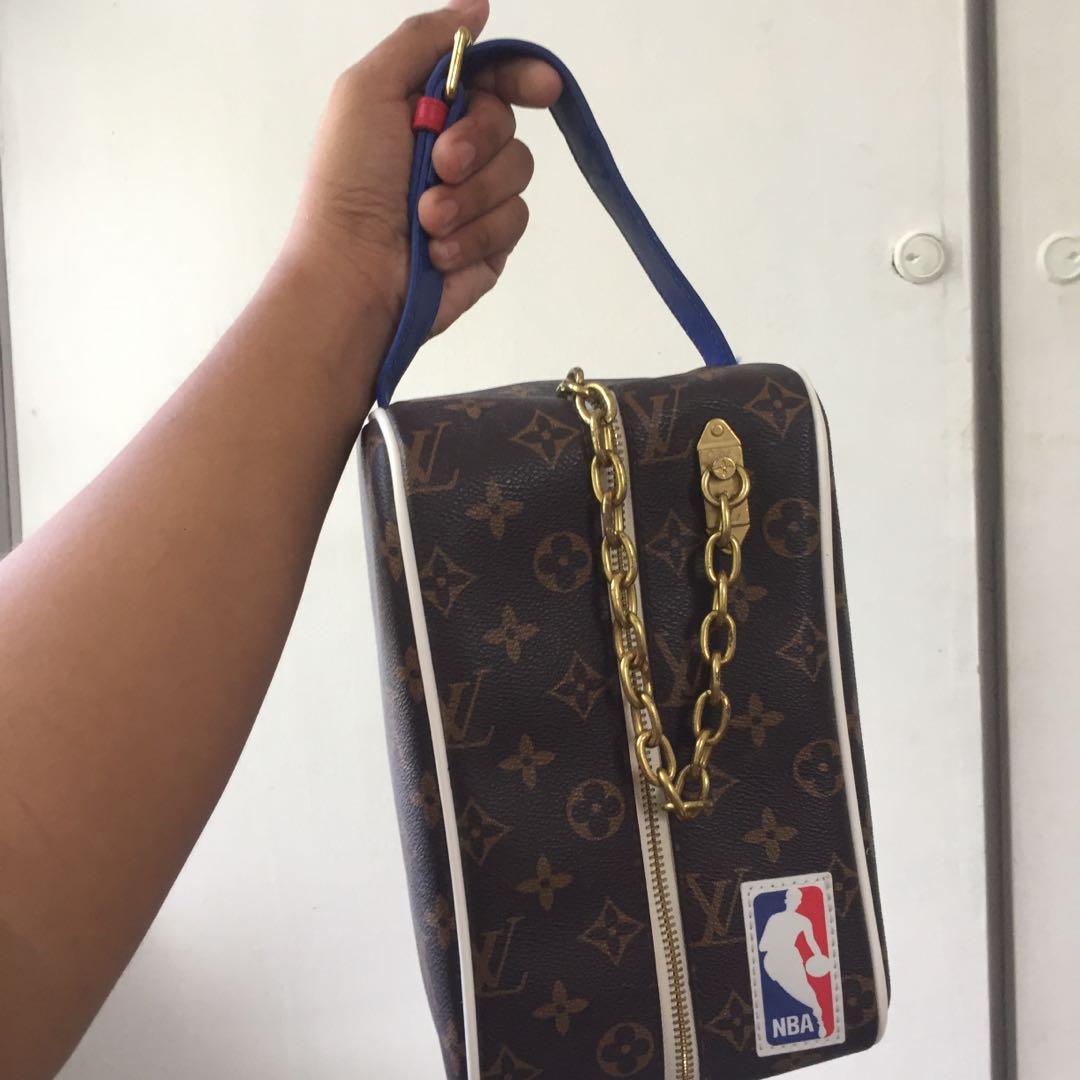 Dopp kit cloakroom cloth travel bag Louis Vuitton X NBA Brown in Cloth -  15981080