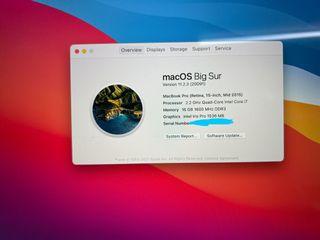 15" Mid 2015 MacBook Pro 500gb storage