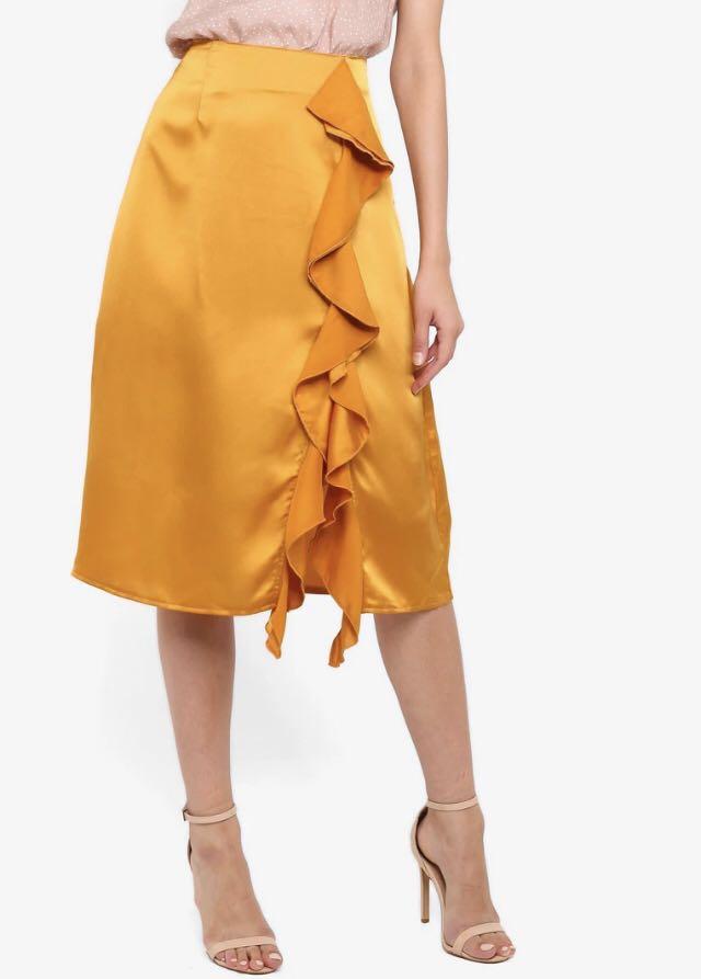Missguided mustard skirt online