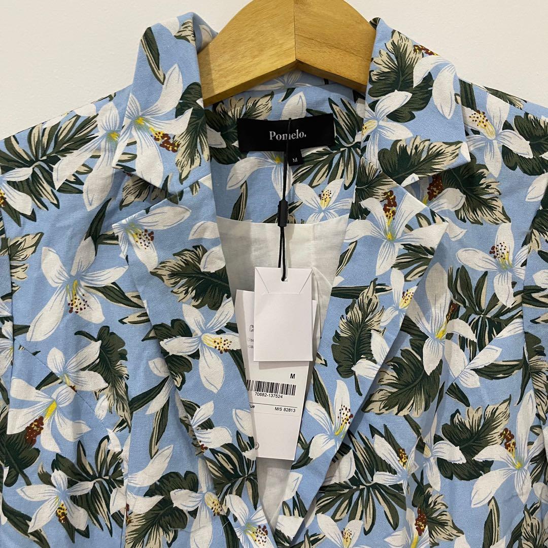 New Pomelo Floral Blazer Shirt Kemeja 