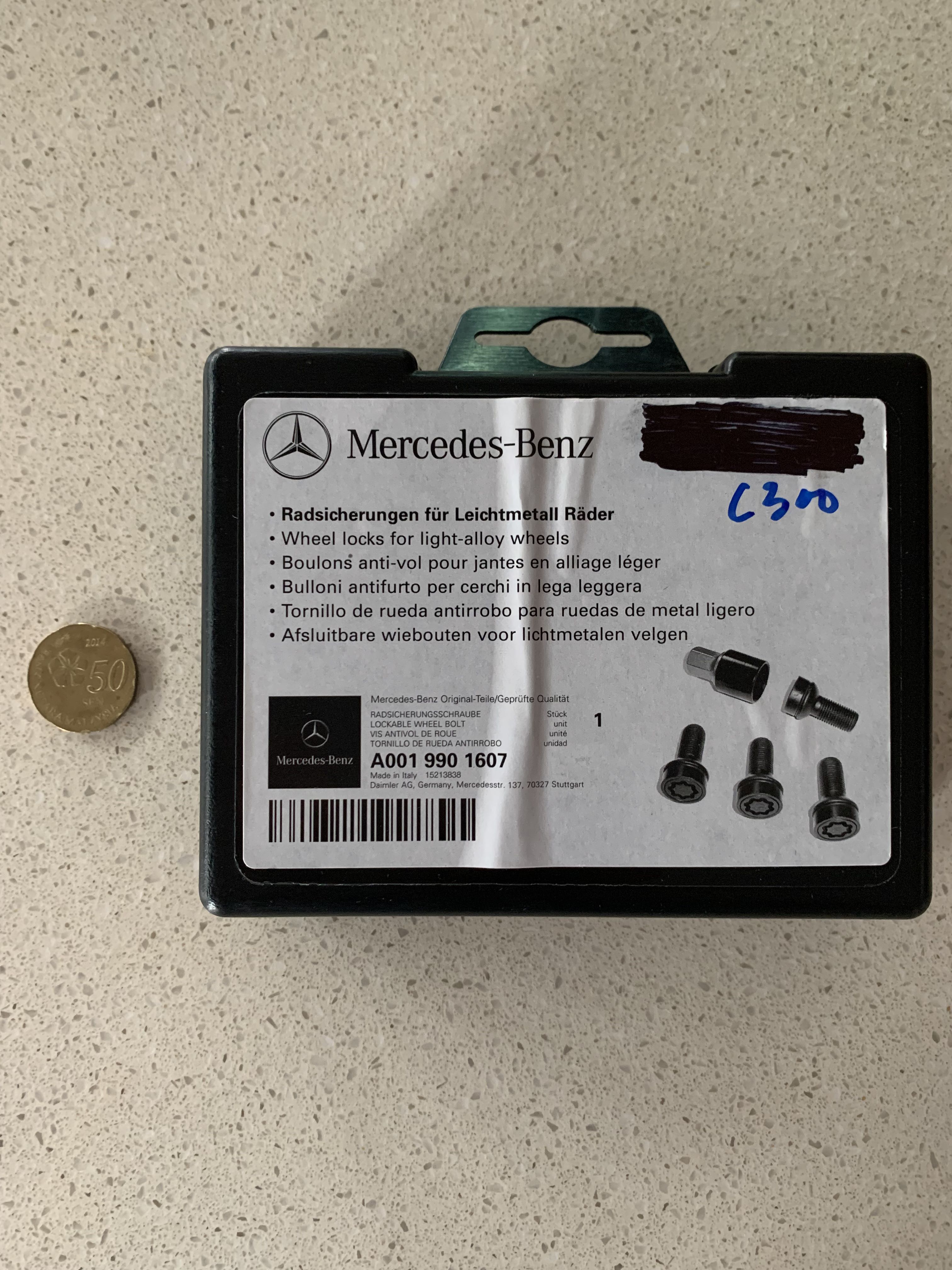 NEW Genuine Mercedes Wheel Lock Nut (Set of 4) M14 1.5, Auto Accessories on Carousell