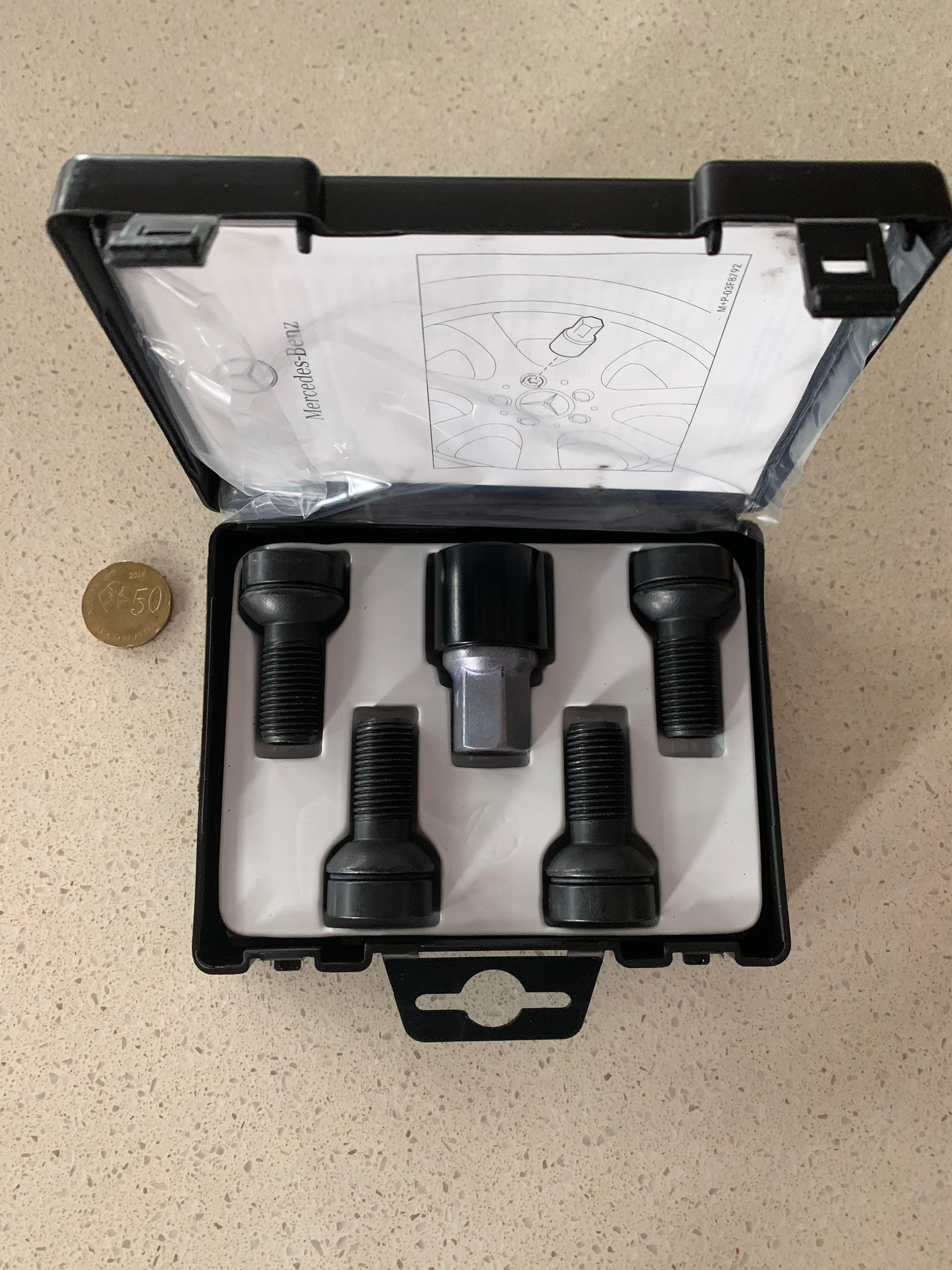 NEW Genuine Mercedes Wheel Lock Nut (Set of 4) M14 1.5, Auto Accessories on Carousell