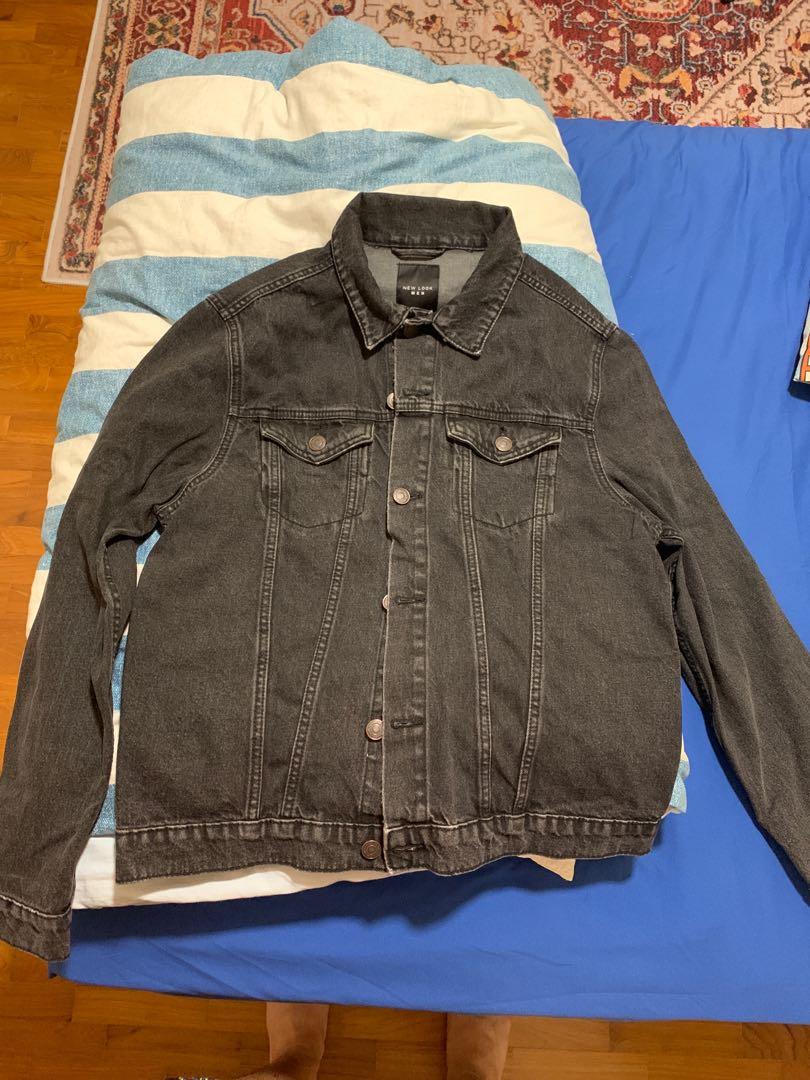 New Look Black Denim Jacket Men s Fashion Coats Jackets and Outerwear on Carousell