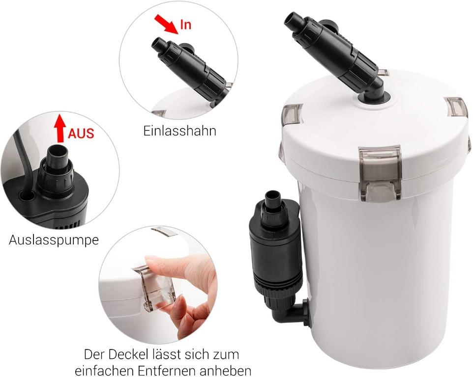 ☆JJ298☆ Nicrew Aquarium External Filter, Adjustable Flow Aquarium