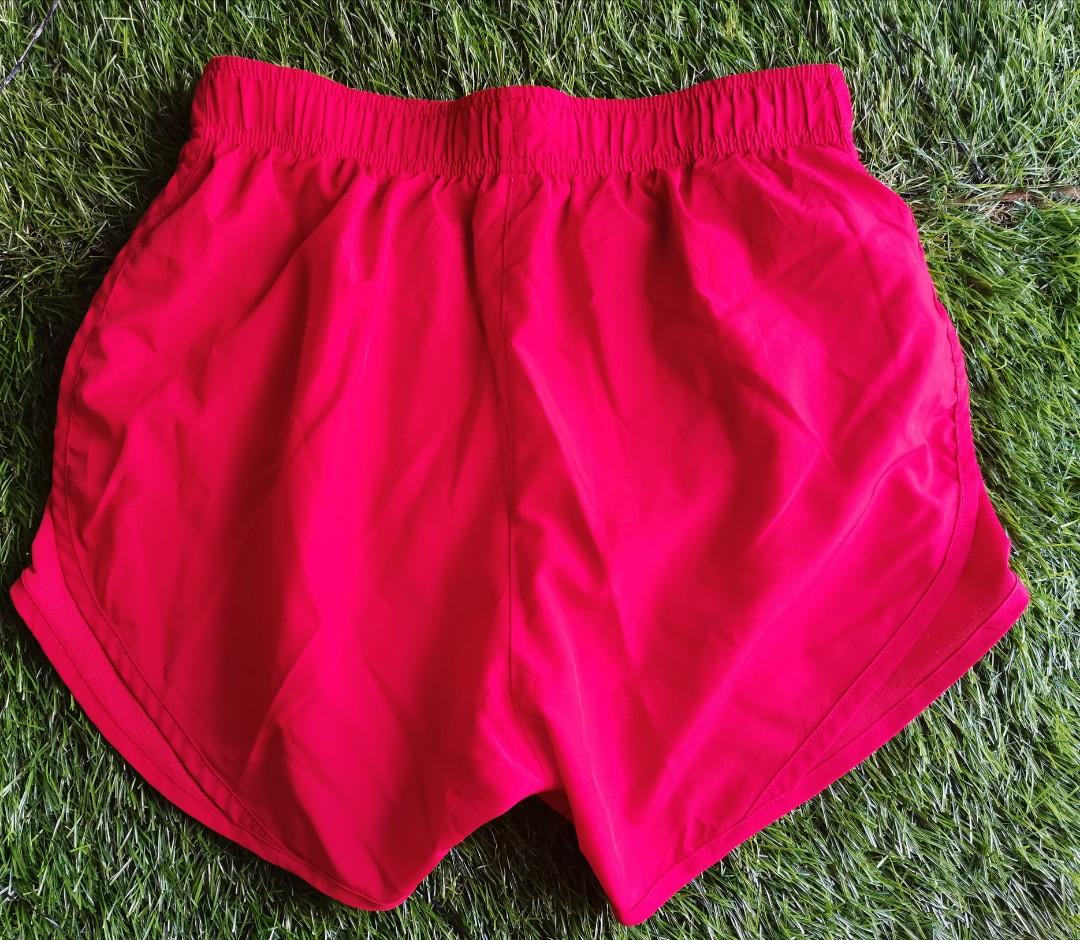 womens nike red shorts