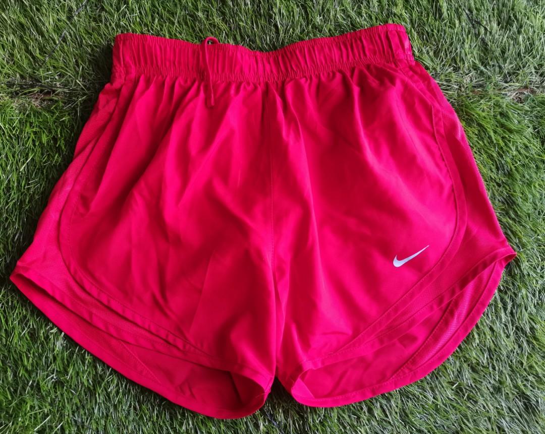 womens nike red shorts