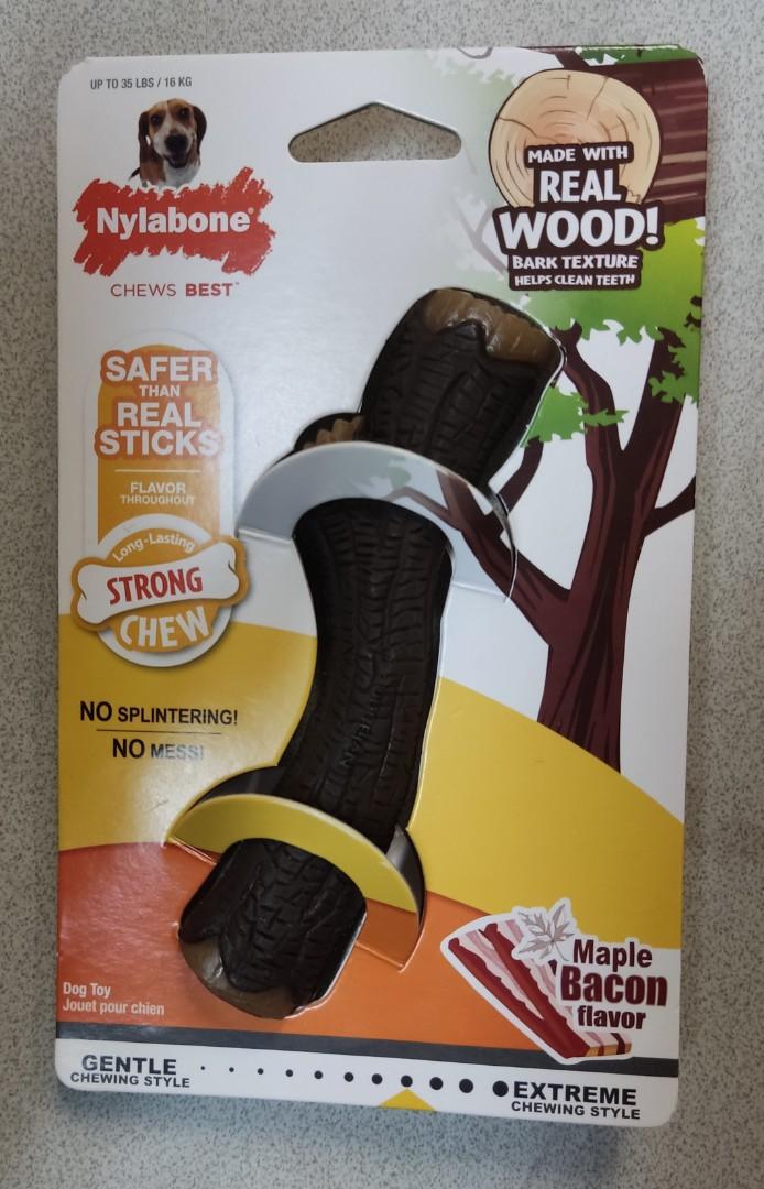 Nylabone Real Wood Stick Strong Dog Stick Chew Toy