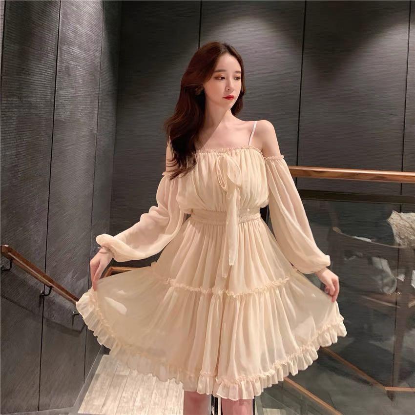 Pale yellow off sales the shoulder dress