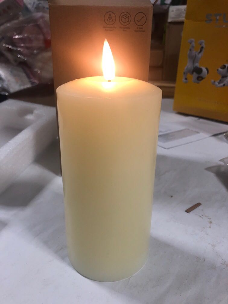 Pillar Candle Lighting , realistic flame, battery operated, Babies