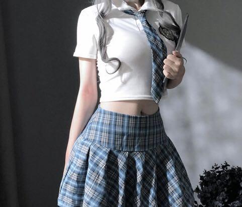 Halloween top pleated skirt