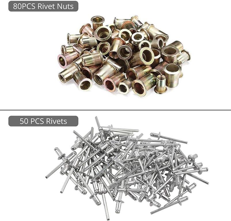 "Proster 2 in 1 Rivet Nut Tool Kit 21 Inch Riveting Gun Multifunctional