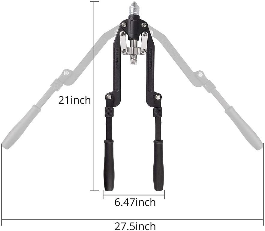 "Proster 2 in 1 Rivet Nut Tool Kit 21 Inch Riveting Gun Multifunctional