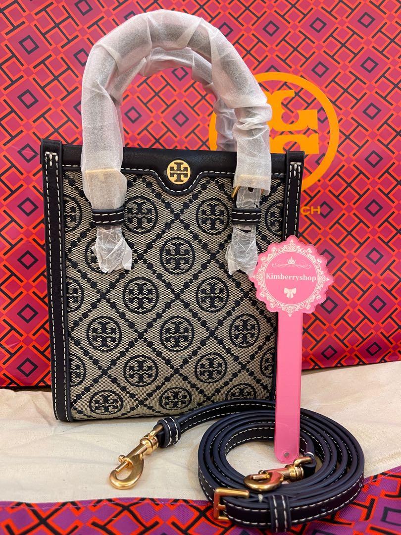 Ready Stock authentic Tory Burch T monogram 87146 jacquard mini totes,  Luxury, Bags & Wallets on Carousell