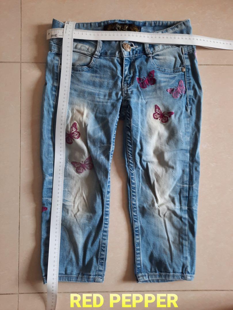 Red Pepper 女裝牛仔褲 呎吋請按入相睇 男裝 褲 半截裙 牛仔褲 Carousell