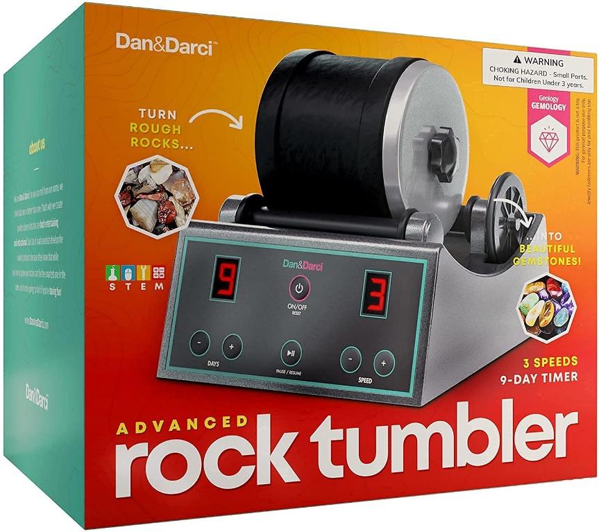 Advanced Professional Rock Tumbler Kit - with Digital 9-Day Polishing Timer  & 3 Speed Settings - Turn Rough Rocks into Beautiful Gems : Great Science