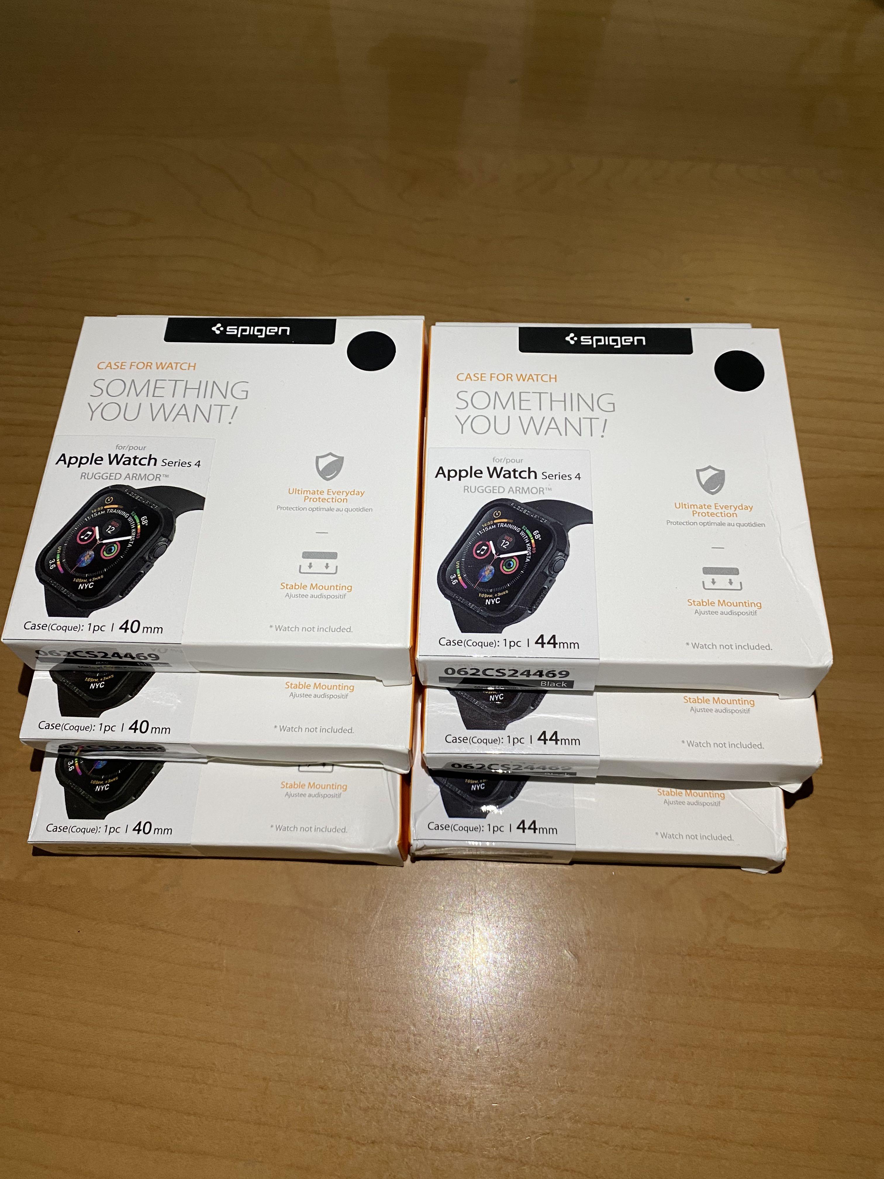 Spigen Rugged Armour 40mm Apple Watch Case free screen protector, Mobile  Phones \u0026 Gadgets, Wearables \u0026 Smart Watches on Carousell