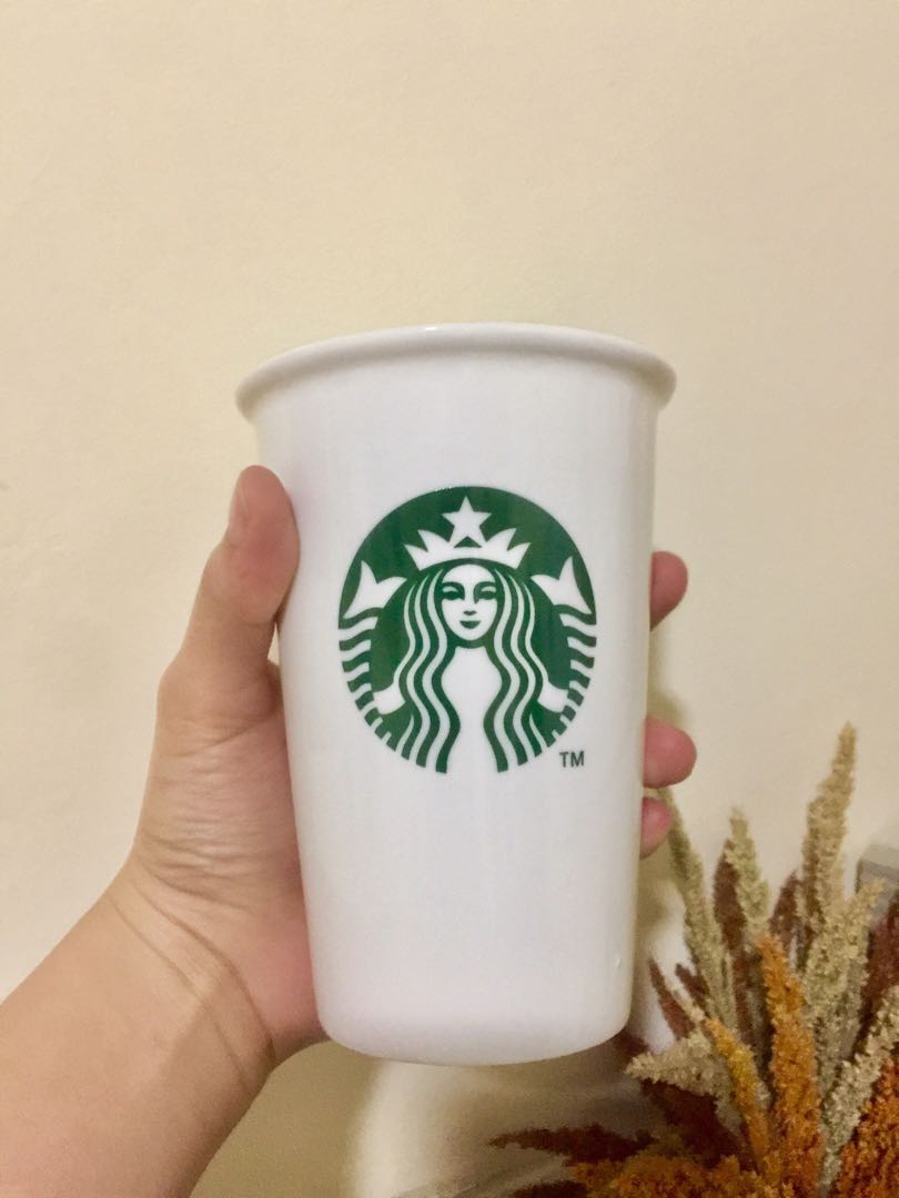 Starbucks Double Wall Ceramic Mug/Cup, Furniture & Home Living, Kitchenware & Tableware, Water