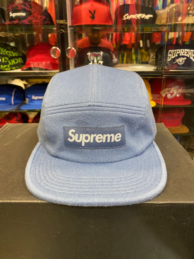 Supreme Wool Camp Cap Blue, Men's Fashion, Watches & Accessories