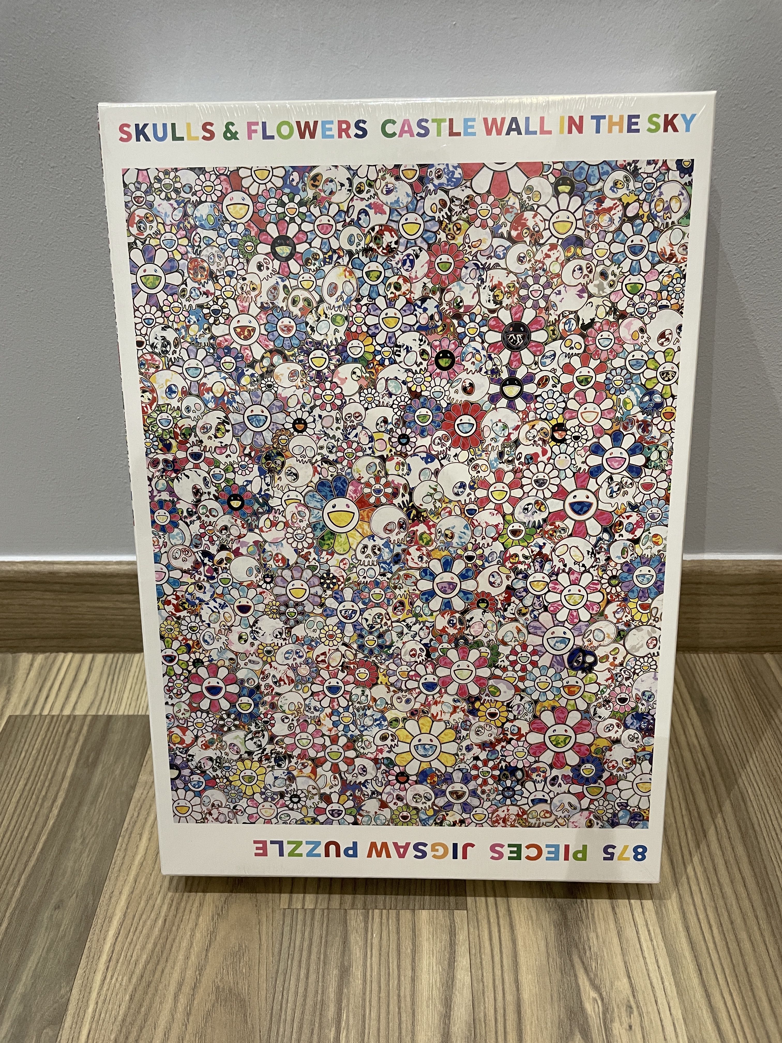 Jigsaw Puzzle SKULLS & FLOWERS 村上隆 パズル版画