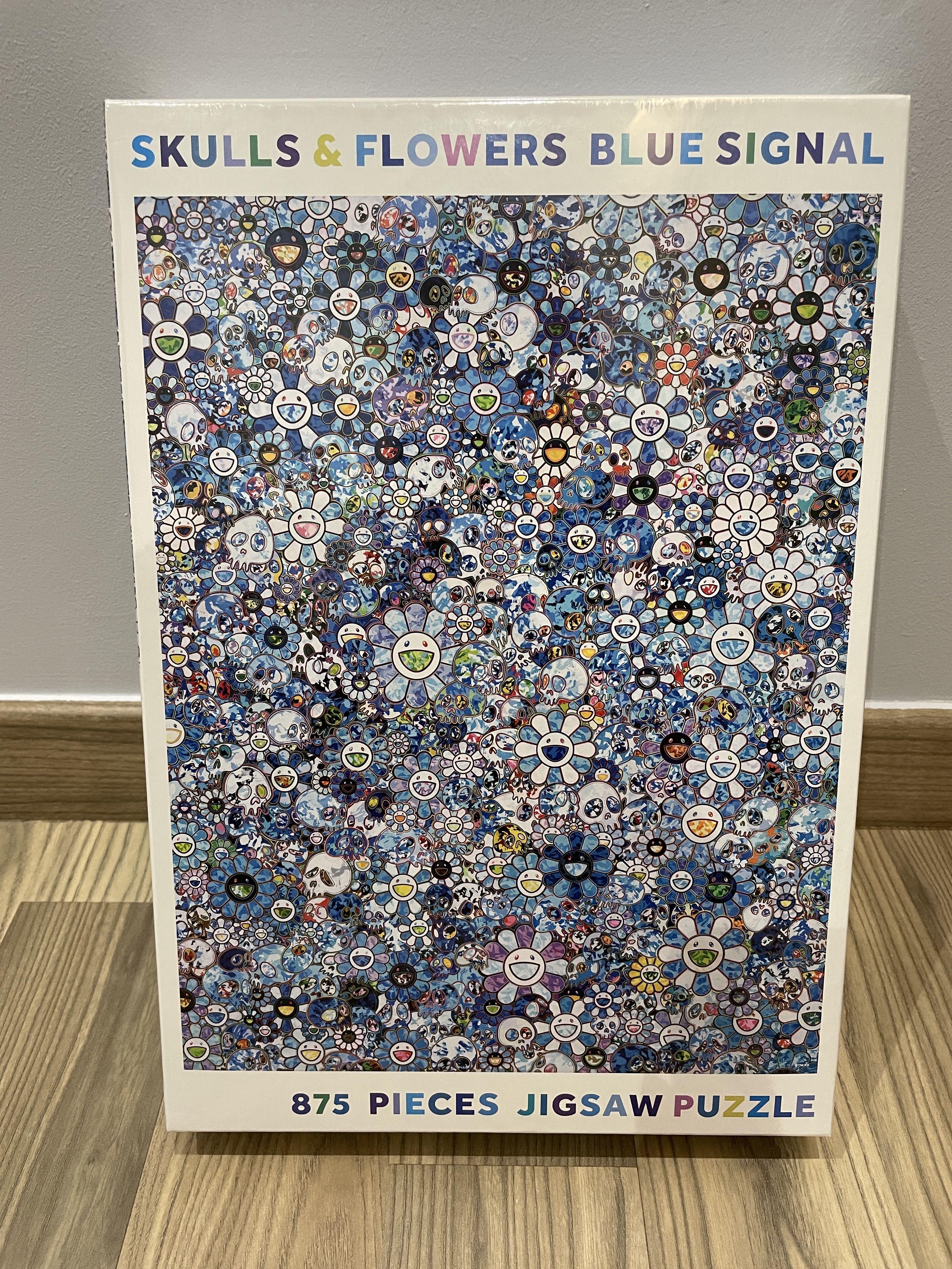 Takashi Murakami Skulls & Flowers Blue Signal Puzzle