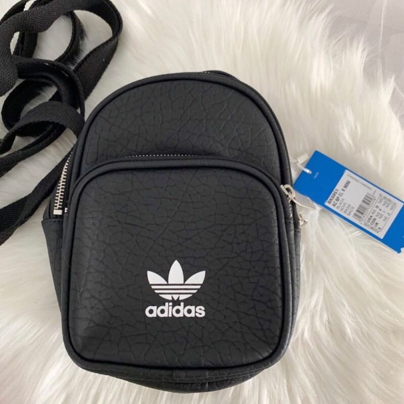 adidas black backpack leather