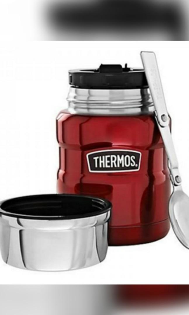 Thermos Stainless Steel 16oz 470ml NEW!!! Food Jar with Folding Spoon.