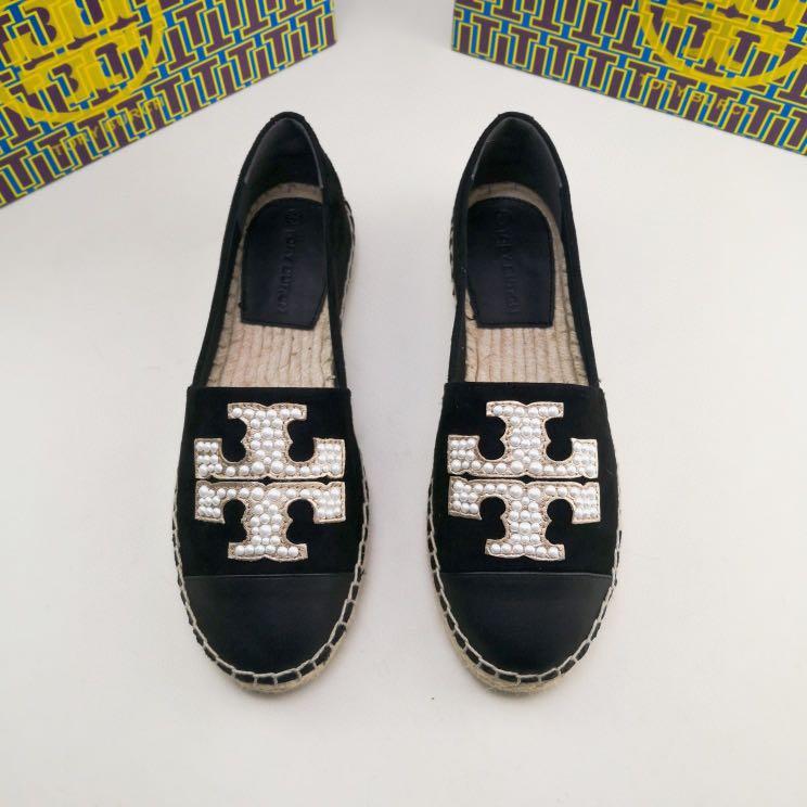 tory burch espadrilles with pearls
