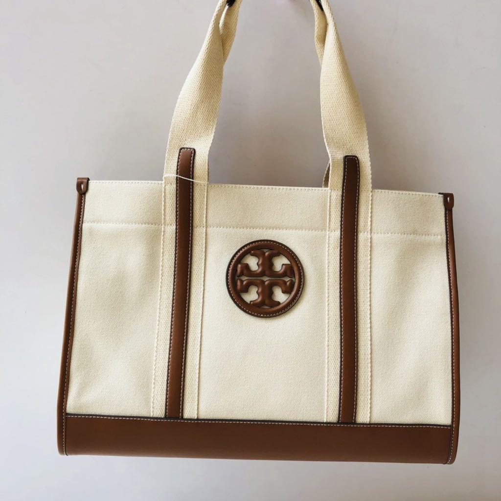 Tory Burch Robinson Canvas Tote Bag Women s Fashion Bags