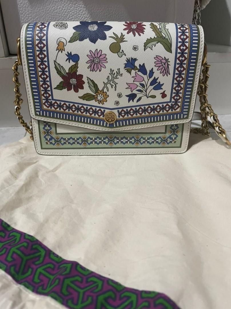 Tory Burch Robinson Floral bag, Women's Fashion, Bags & Wallets, Purses &  Pouches on Carousell