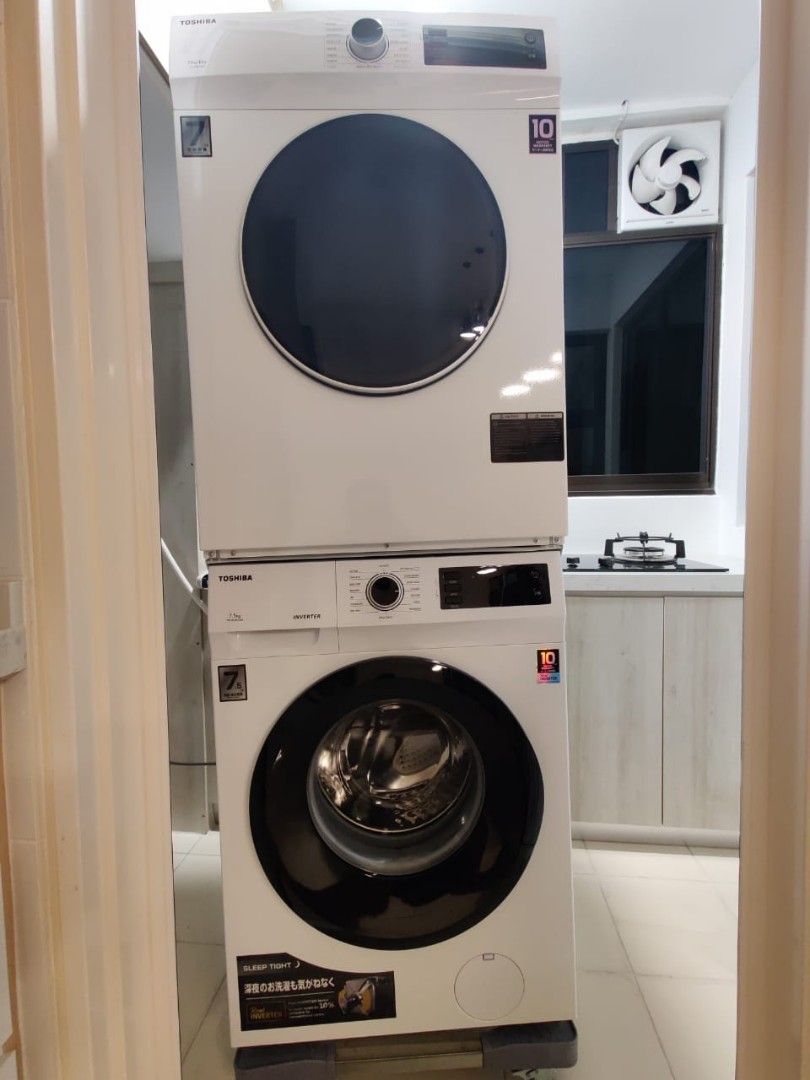 Toshiba front load washer 7.5kgs and 7kg dryer