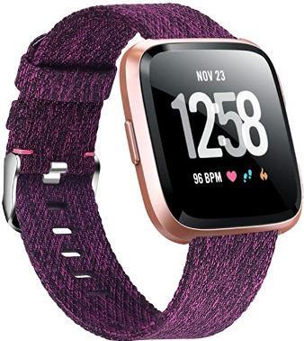 for Fitbit Versa Bands Women Men Black Metal Clasp Strap Bracelet Adjustable Wristbands for Fitbit Versa Smartwatch FitTurn Replacement and Colorful Leather Bands
