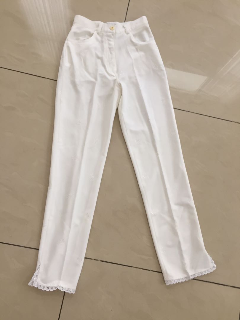 Blue Shirt White Pant with Black Shoes - Evilato Your Look