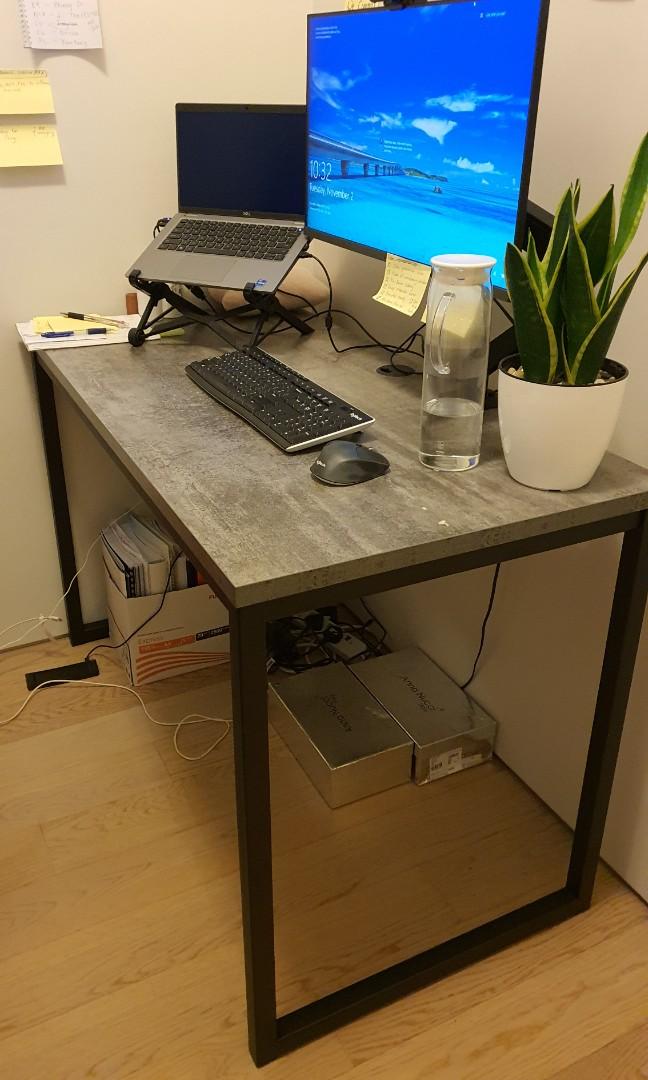Work Desk / Dining Table (Dale) Grey, Furniture & Home Living, Furniture, Tables & Sets on
