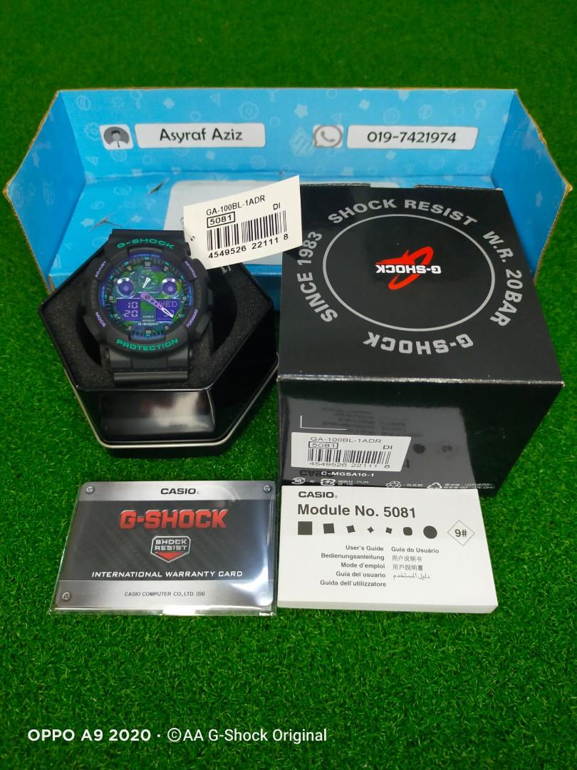WTS JAM CASIO G SHOCK ORIGINAL MODEL GA 100BL 1ADR JOKER