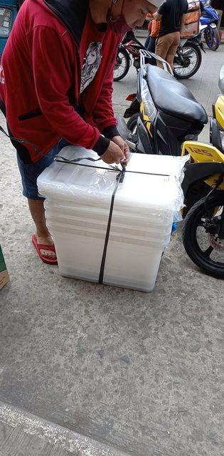 102L/60L storage boxes BIG clear/transparent white (Category: Storage Boxes & Baskets) located in Quezon City. Submitted by uno_store (Listing ID 1126750380, Image 1). Description: 102L/60L storage boxes BIG clear/transparent white 3 boxes 102L and 2 boxes 60L SOLD SOLD SOLD! thank you po maam RP! available in white boxes sizes 60 liters white P 445/box 102 liters white P 545/box 163 liters white P 645/box 205 liters white P 775/box dimension: 60