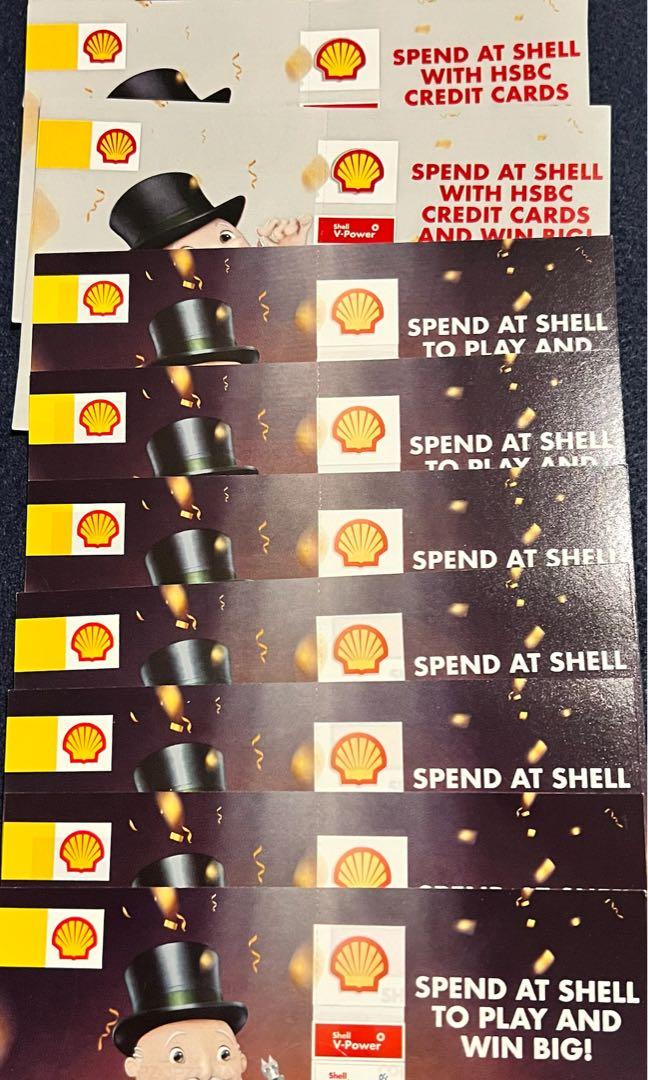 11 pc Unopened Shell Monopoly game cards, Tickets & Vouchers, Vouchers on Carousell