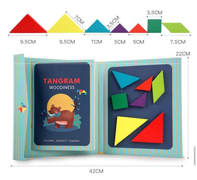3D Magnetic Toys Jigsaw Tangram Puzzles for Kids Game Montessori ...