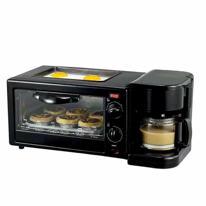 3in1 electric bfast maker (Category: Coffee Machines & Makers) located in Manila. Submitted by saguittarian06 (Listing ID 1126771303, Image 3). Description: RESELLER:1250php :3IN1 ELECTRIC BREAKFAST MAKER ✔️toaster oven ✔️grill pan ✔️coffee maker —.