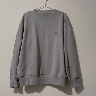 只得一件 ~ 男女裝 鱷魚仔圖案 鬆身款 長袖衛衣 灰色衛衣 情侶衛衣64240105316610110