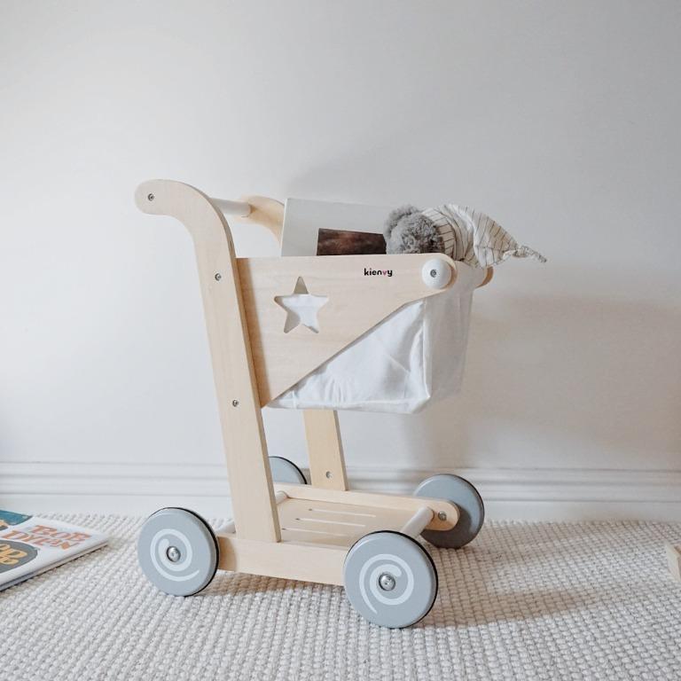 Wooden shopping deals cart walker