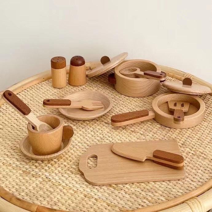 Wooden play plates new arrivals