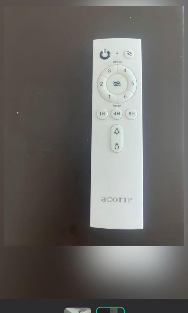 Acorn ceiling fan with light and remote control (3pcs), Furniture