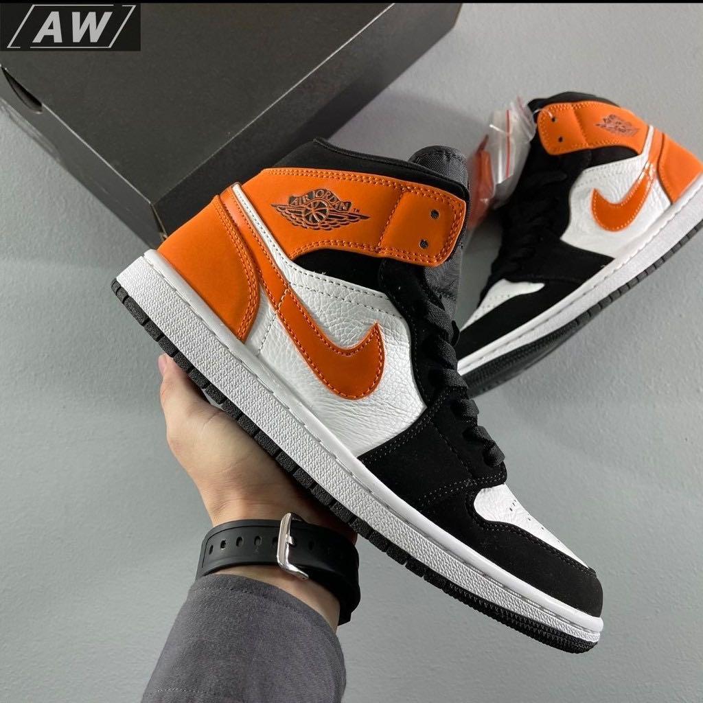 Air jordan 1 mid black starfish hot sale
