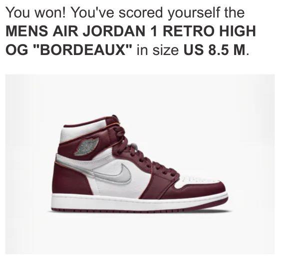 Air Jordan 1 Retro Bordeaux Men s Fashion Footwear Sneakers on