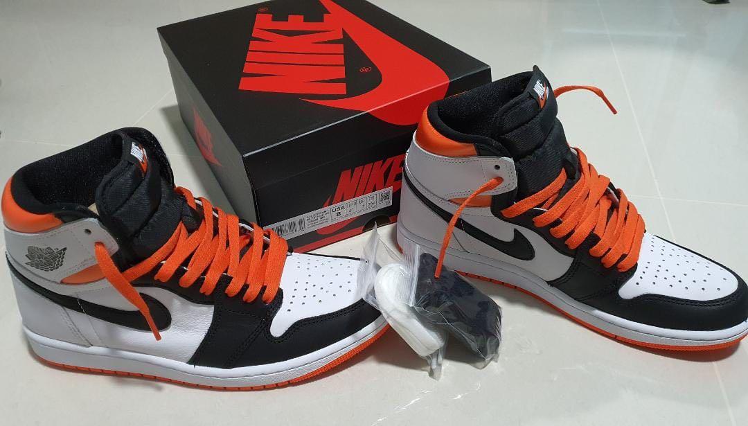 Air Jordan 1 Retro High OG Electro Orange, Men's Fashion, Footwear