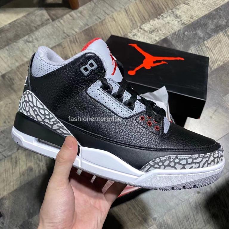 Jordan 3 black cement 2018 mens deals