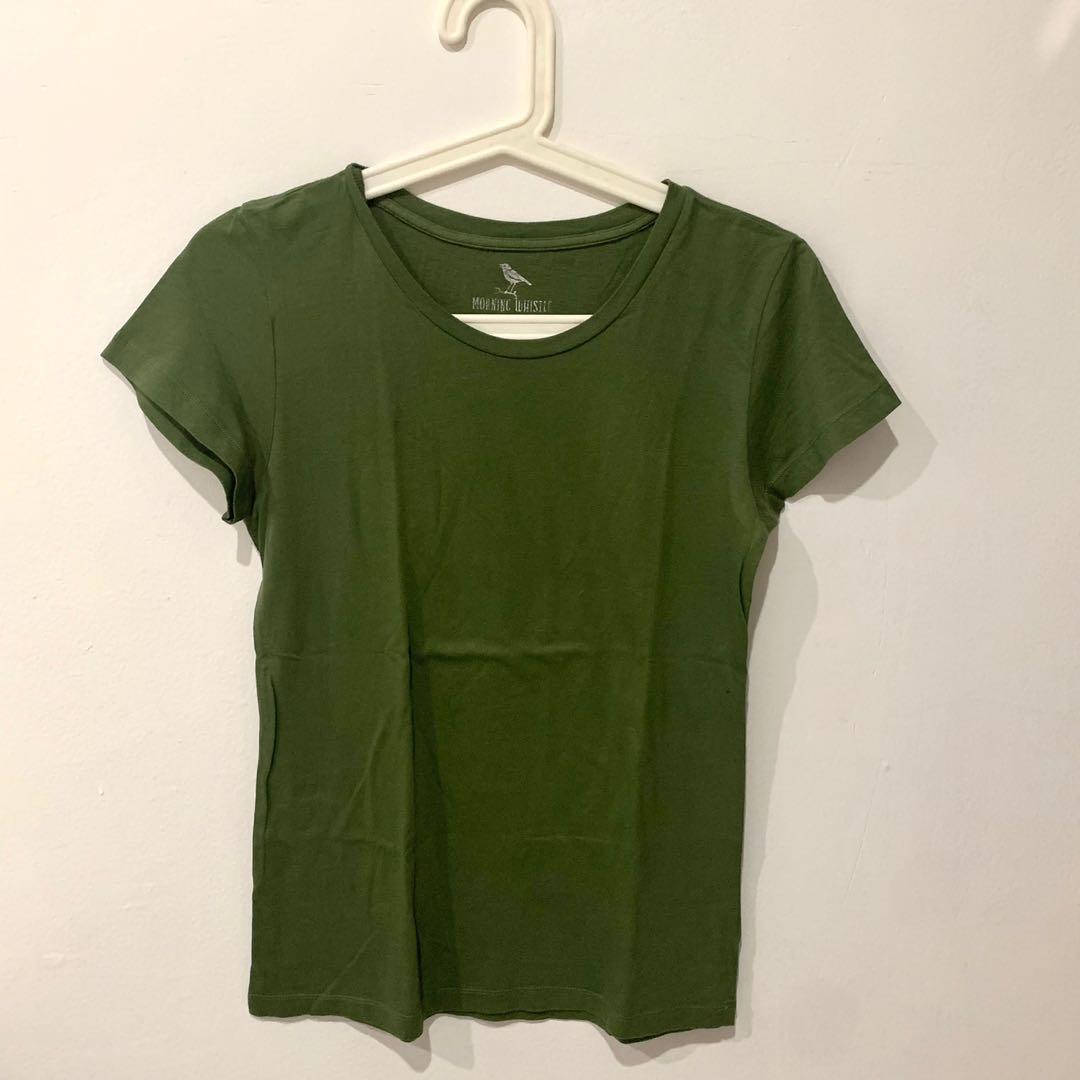 Army Green T-shirt Kaos Hijau Polos 