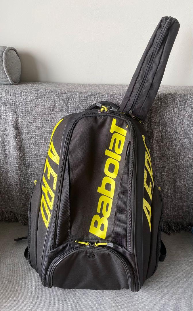 Babolat Pure Aero Tennis Backpack Black/Yellow, Sports Equipment