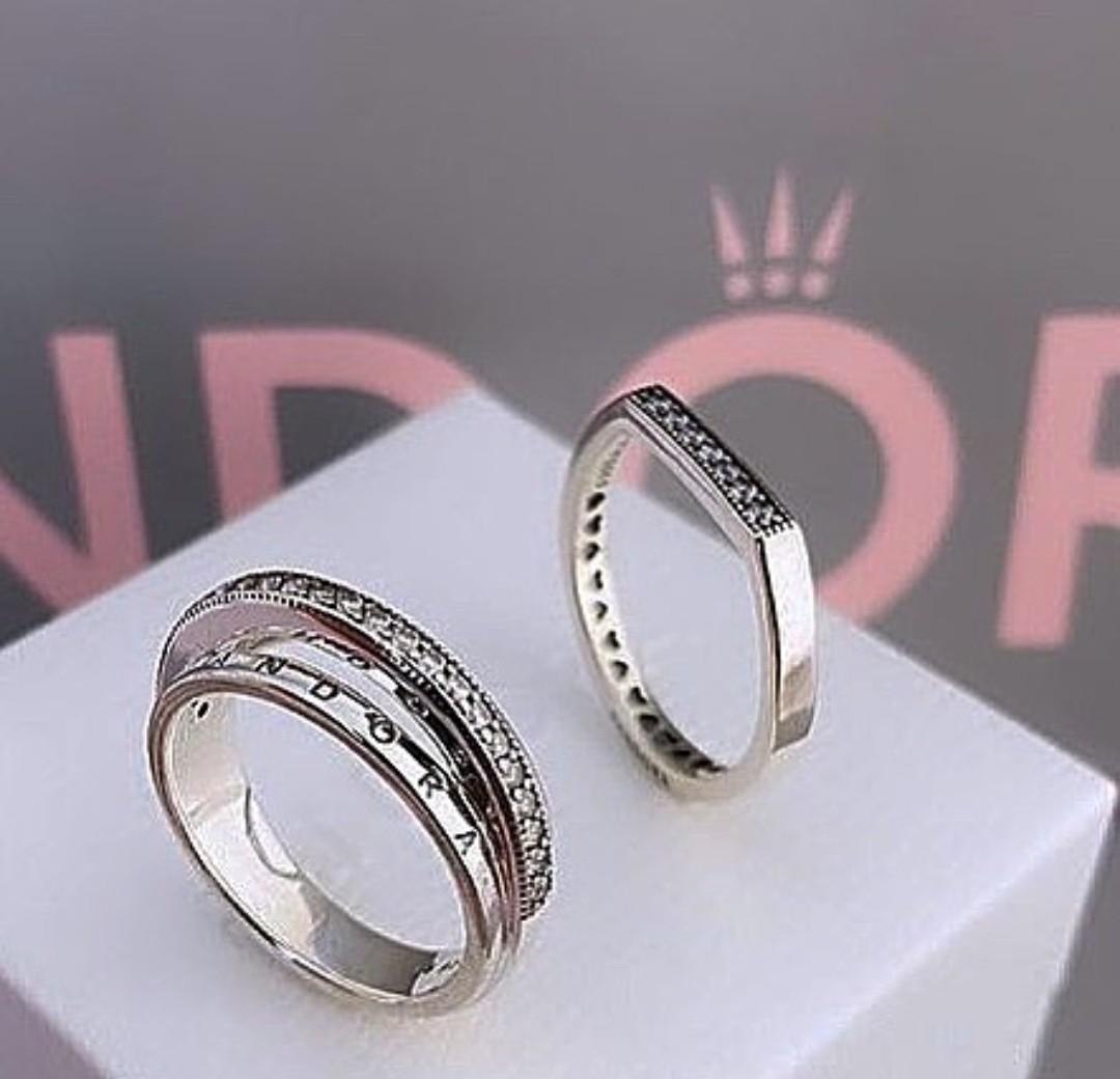 Triple band shop pavé ring